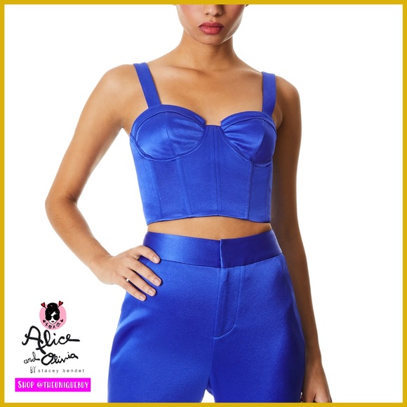 royal blue bustier top